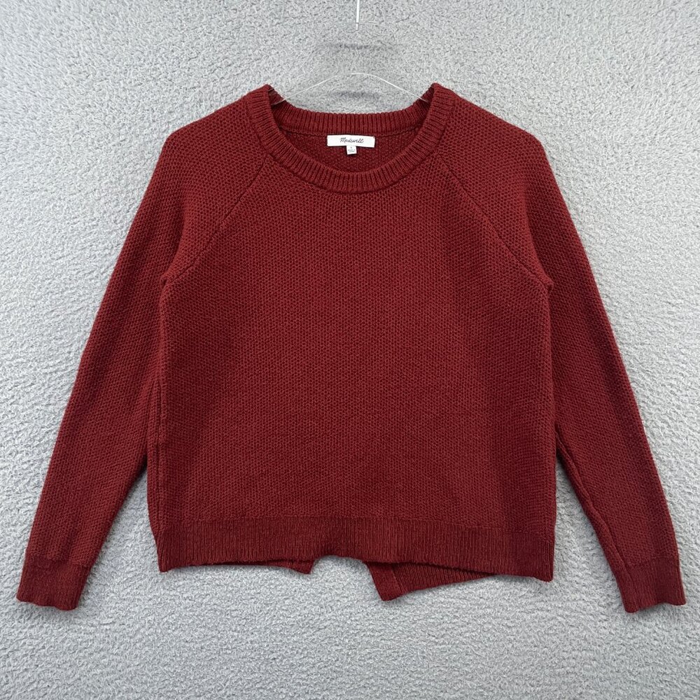 Madewell Province Cross-Back Pullover Sweater Red Burnished Mahogany Small - Picture 4 of 10